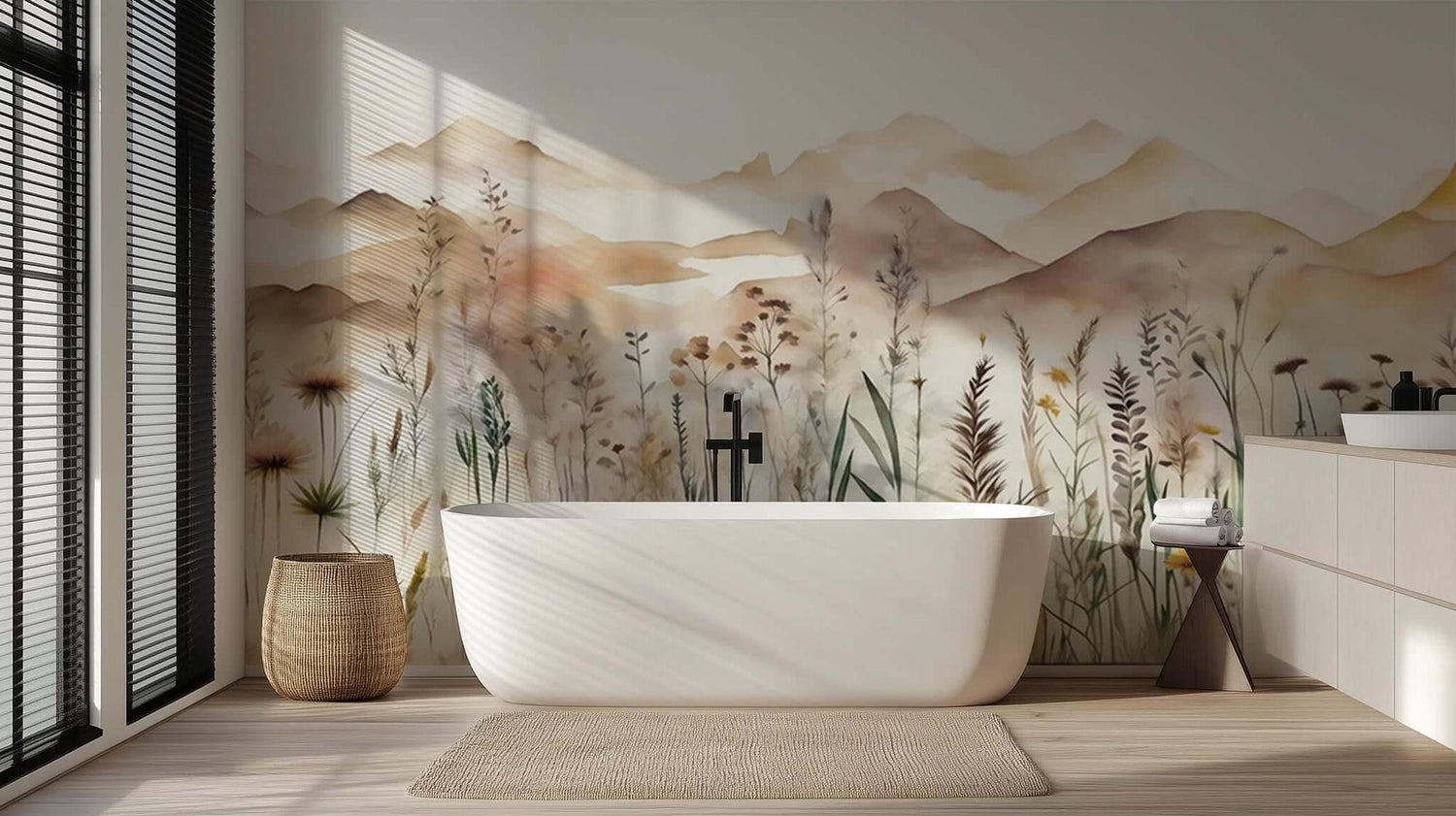 Floral Serenity Meadow wallpaper - XWALLX