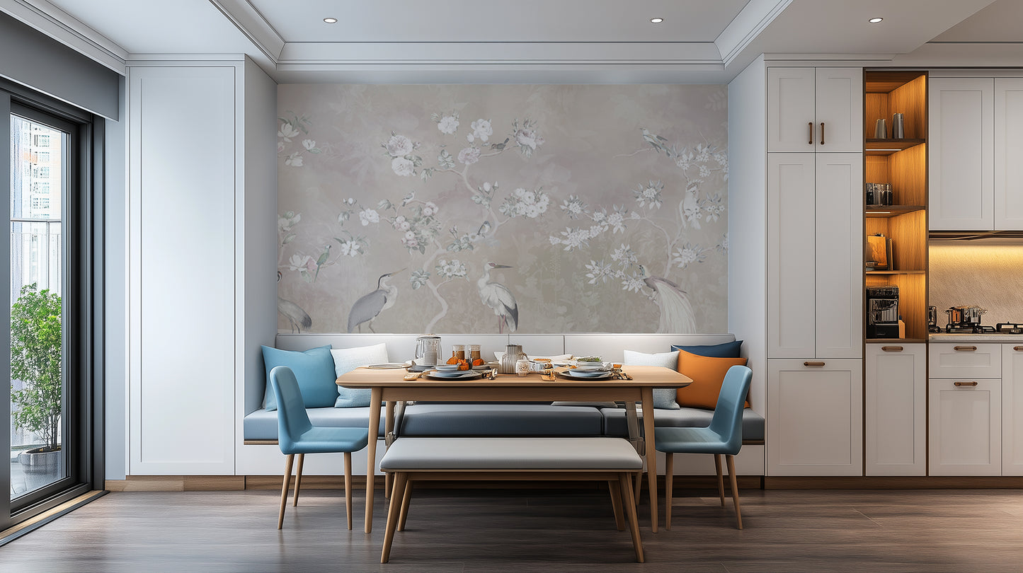 Delicate Floral Birds wall decor - XWALLX