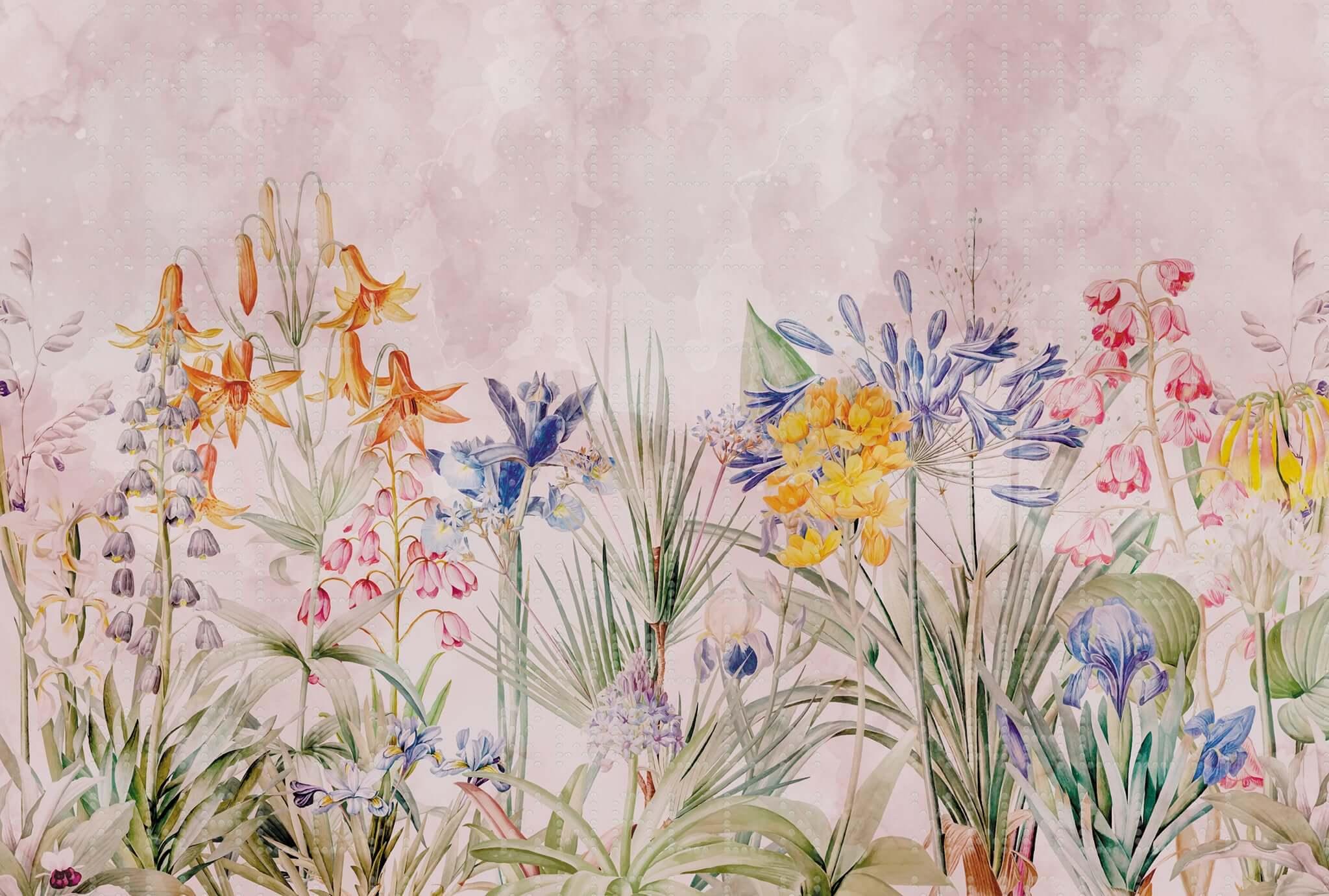 Vibrant Floral Paradise Wall Mural