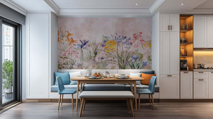 Vibrant Floral Paradise wall mural - XWALLX