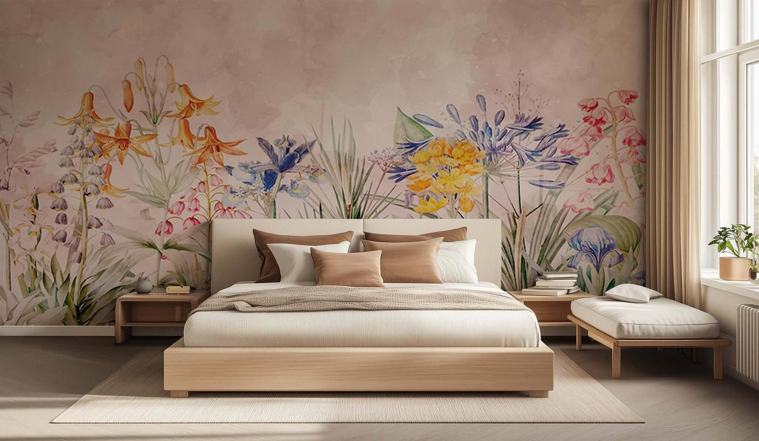 Vibrant Floral Paradise wall decor - XWALLX