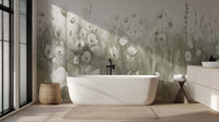 Whimsical Floral for Serene Bathrooms wallpaper mural for a bathroom wall