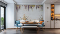 Wisteria Blossom Serenity purple wall mural 
