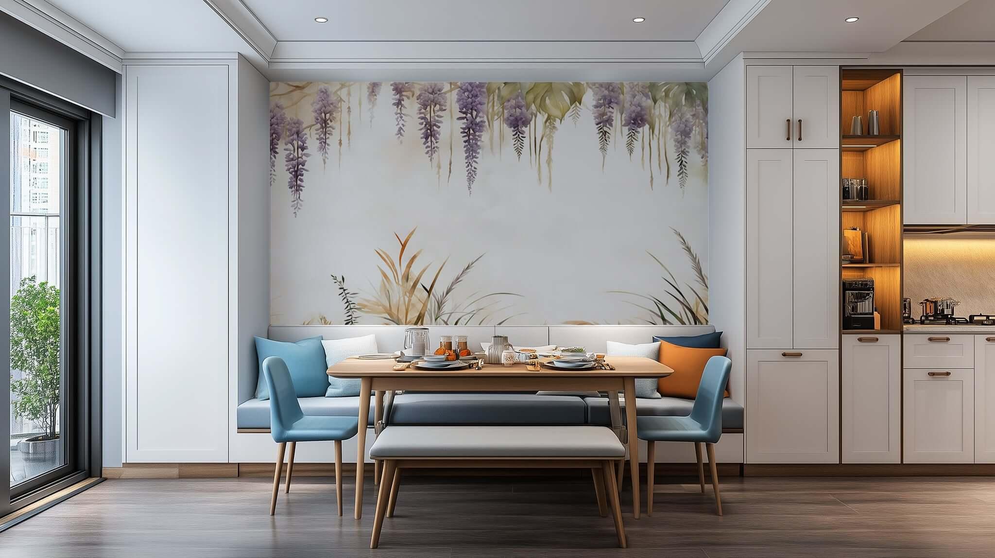 Wisteria Blossom Serenity wall mural - XWALLX