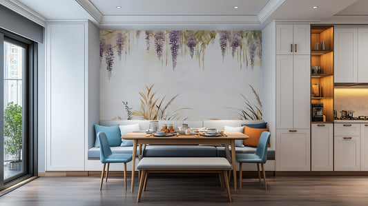 Wisteria Blossom Serenity wall mural - XWALLX