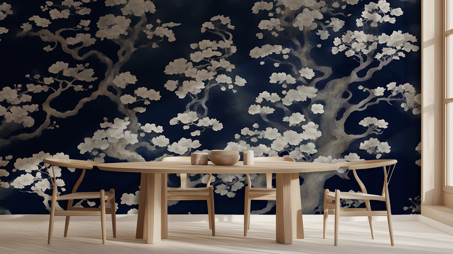 Drifting Cherry Blossoms wall mural - XWALLX