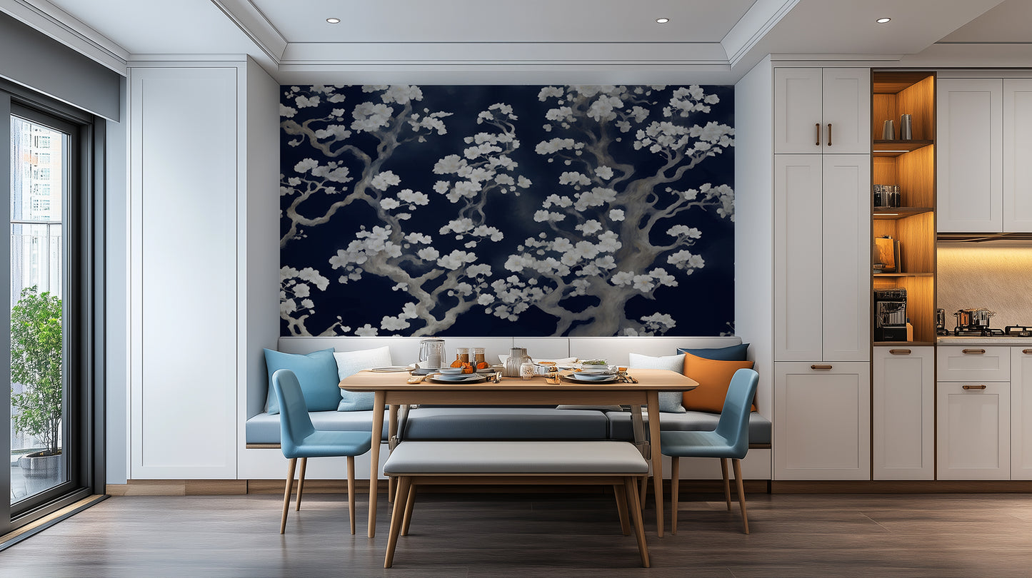 Drifting Cherry Blossoms wallpaper mural - XWALLX