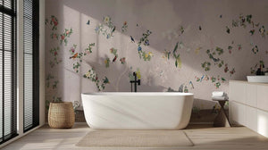 Chinoiserie Birds & Blossoms wallpaper mural - XWALLX