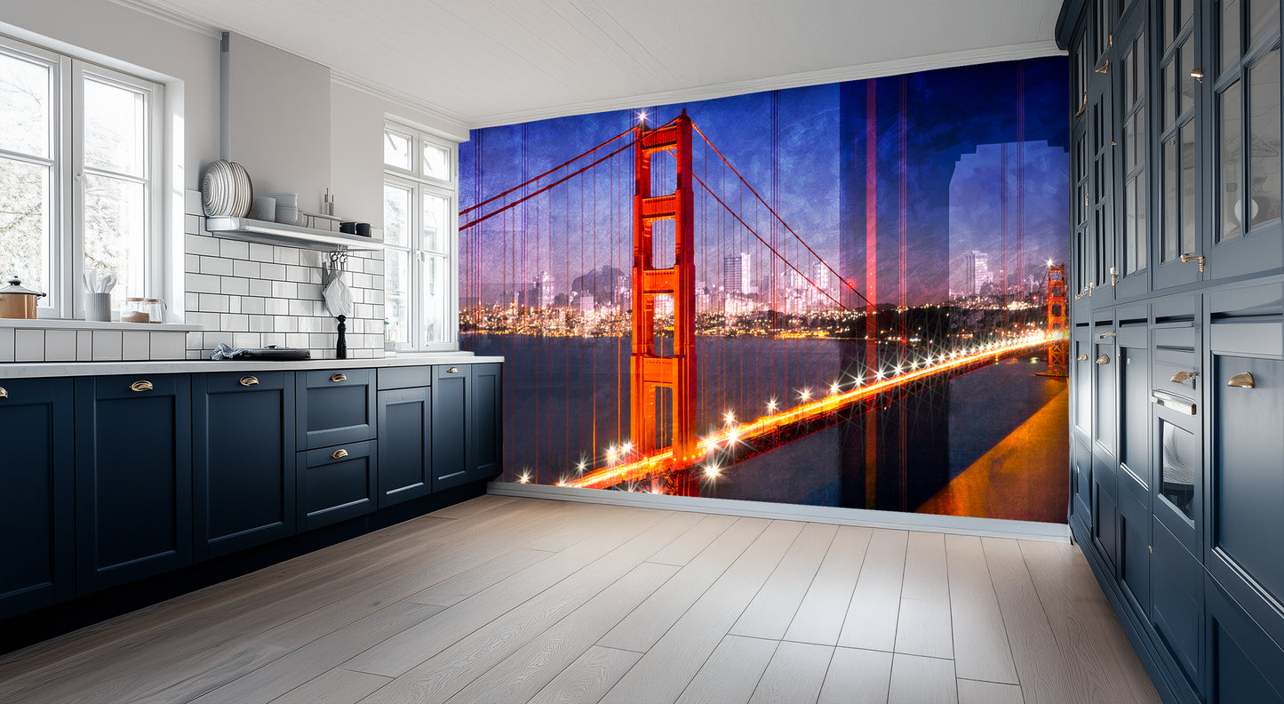 Golden Gate Nightscape wall art - XWALLX