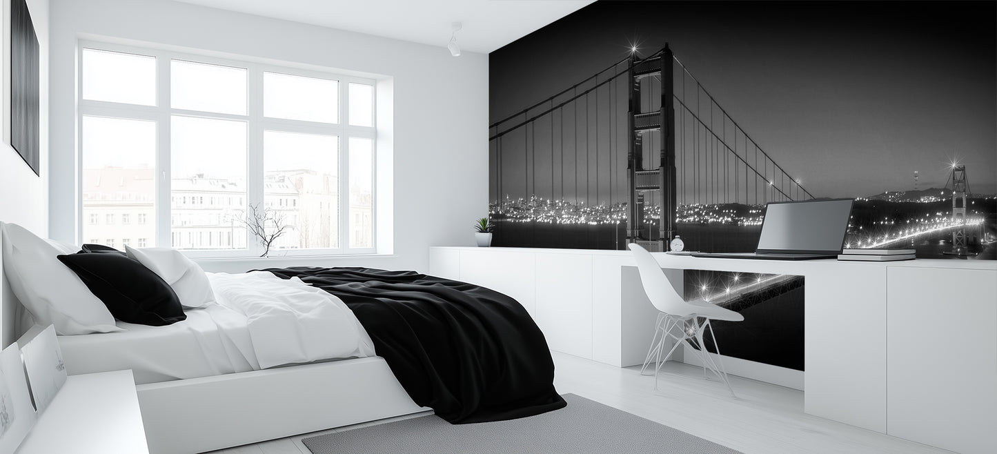 Nocturnal Golden Gate wallpaper mural - XWALLX