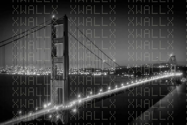 Geceleyin Golden Gate Duvar Posteri - Sample