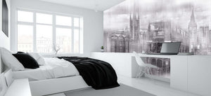 Monochrome London Icons wallpaper mural - XWALLX