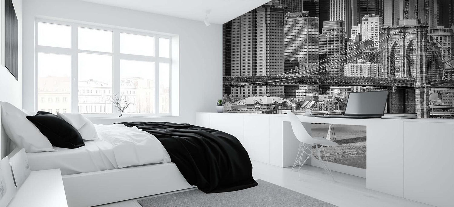 Brooklyn Bridge Monochrome City wallpaper - XWALLX