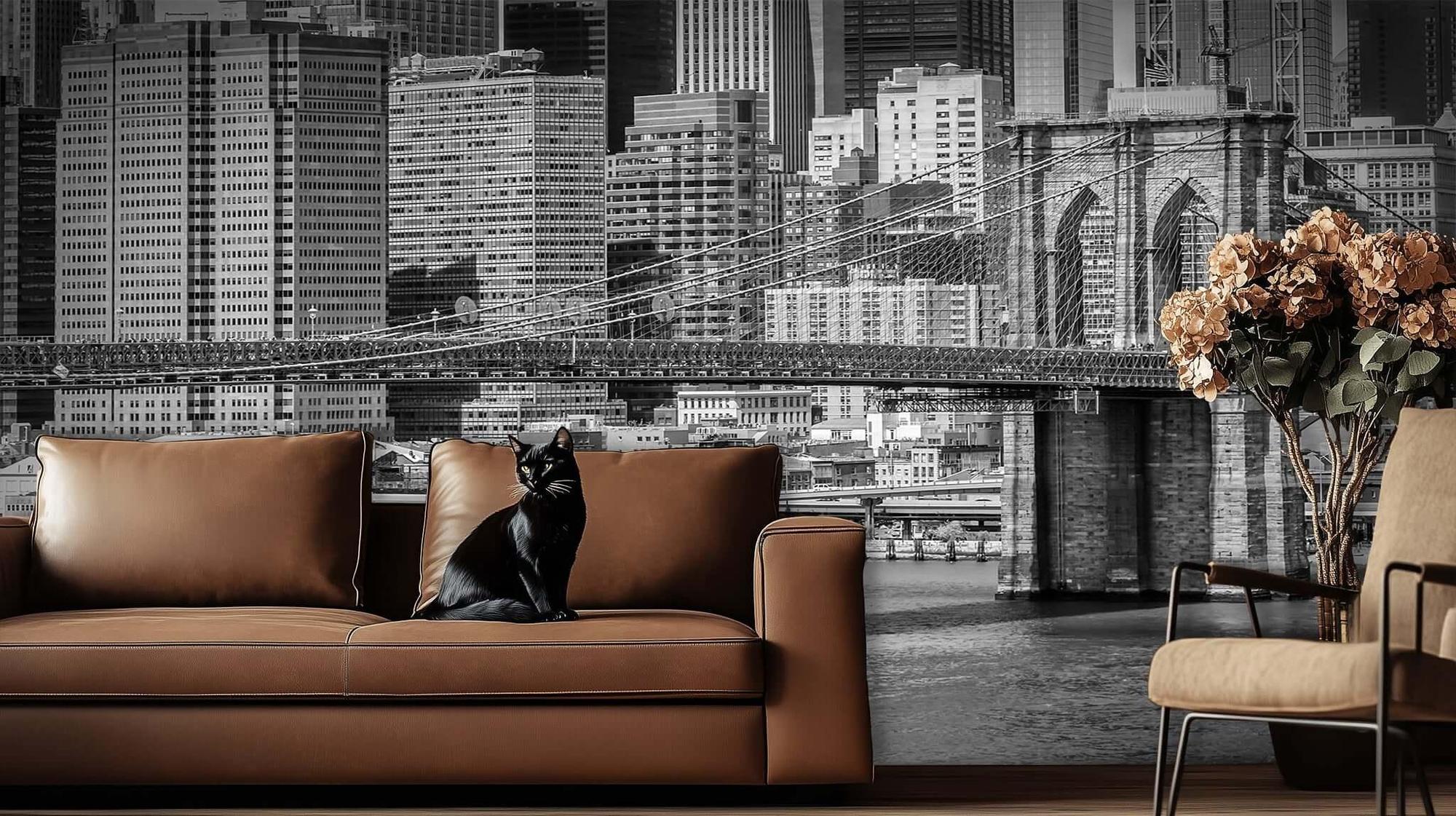 Brooklyn Bridge Monochrome City wall decor - XWALLX