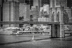 Brooklyn Bridge Monochrome City Wall Mural