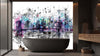 Abstract Cityscape Splatter Wall Mural