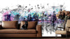 Abstract Cityscape Splatter Wall Mural