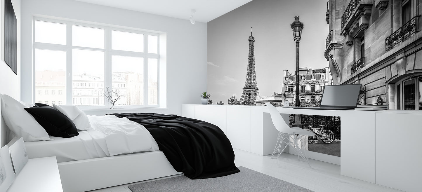 Eiffel Tower Bathroom View wallpaper mural - XWALLX