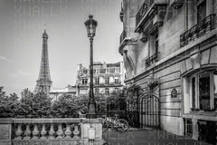 Eiffel Tower Bathroom View Wall Mural