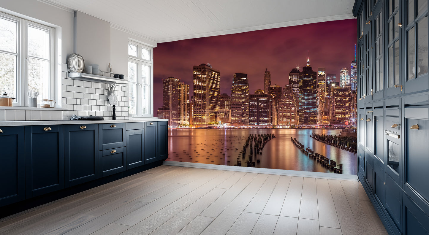 Manhattan Nightfall City wall art - XWALLX