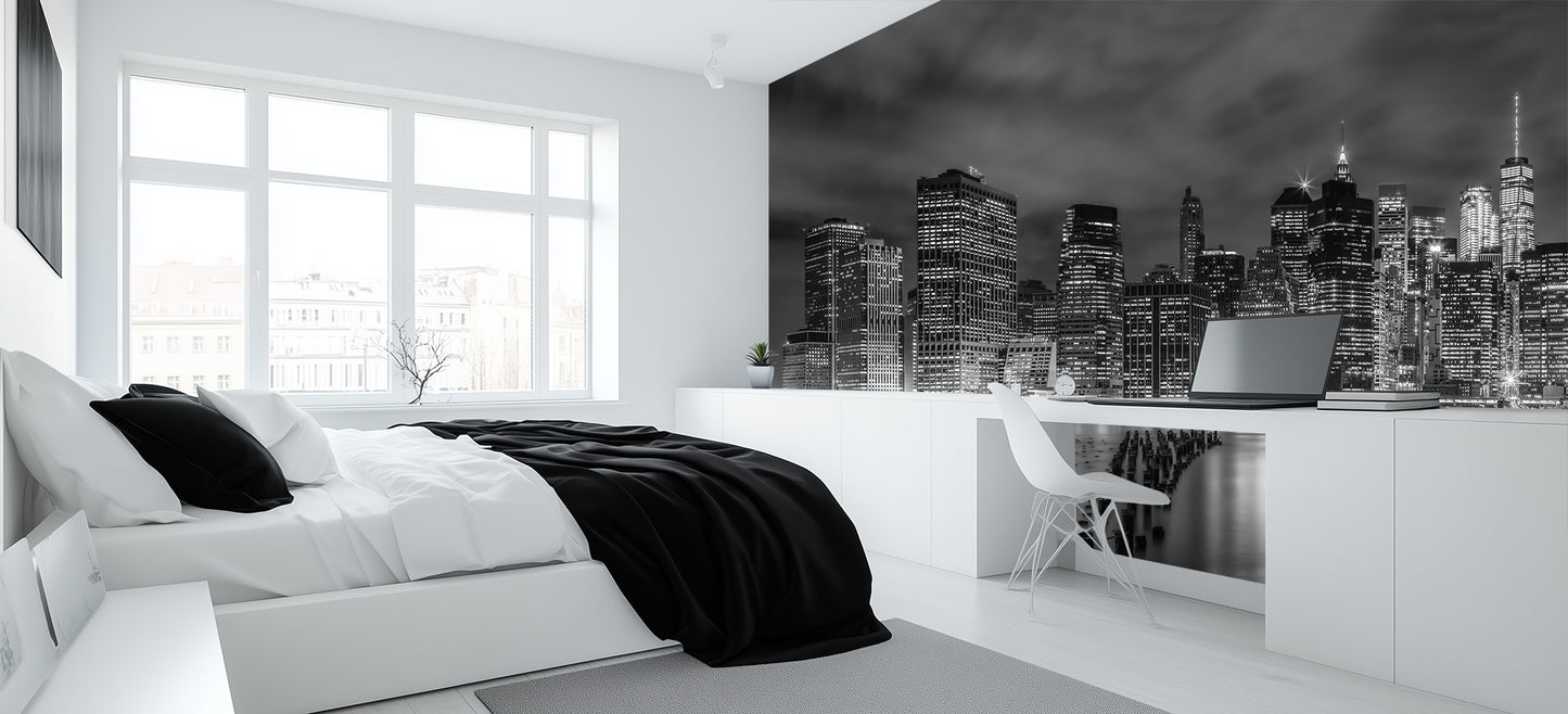 Urban Night Horizon wallpaper mural - XWALLX
