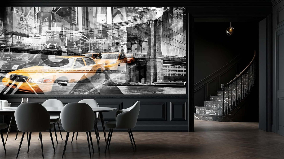 Urban Collage Yellow Cab wallpaper - XWALLX