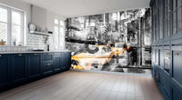 Urban Collage Yellow Cab wall art - XWALLX