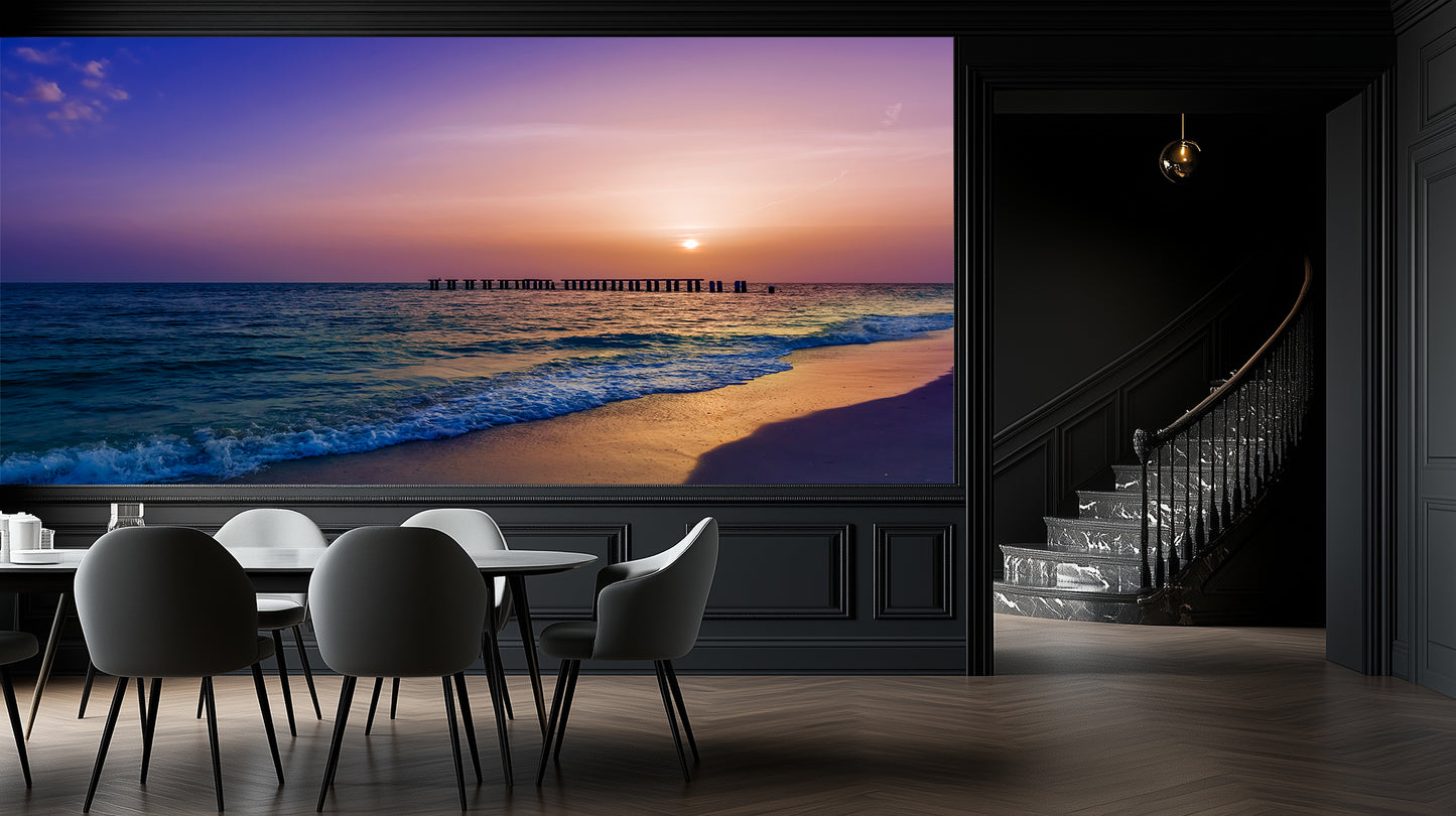 Serene Pier Sunset wallpaper - XWALLX