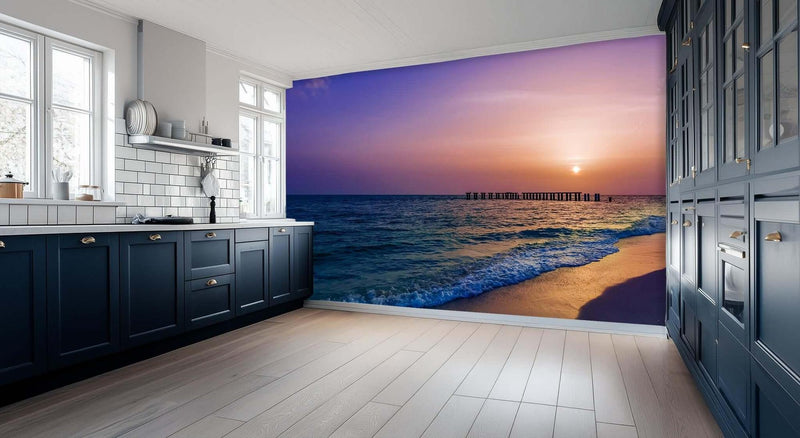 Serene Pier Sunset wall art - XWALLX