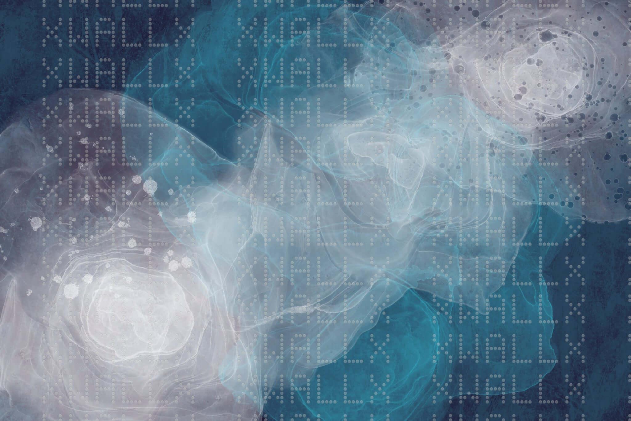 Oceanic Fluid Abstract Wall Mural