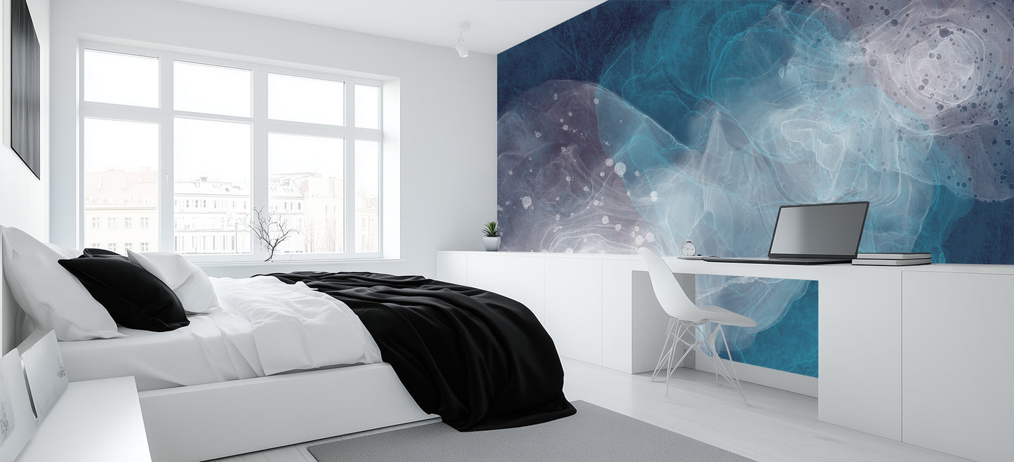 Oceanic Fluid Abstract wallpaper mural - XWALLX