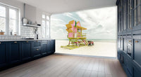 Miami Lifeguard Tower Beach wall art - XWALLX