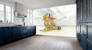 Miami Lifeguard Tower Beach wall art - XWALLX