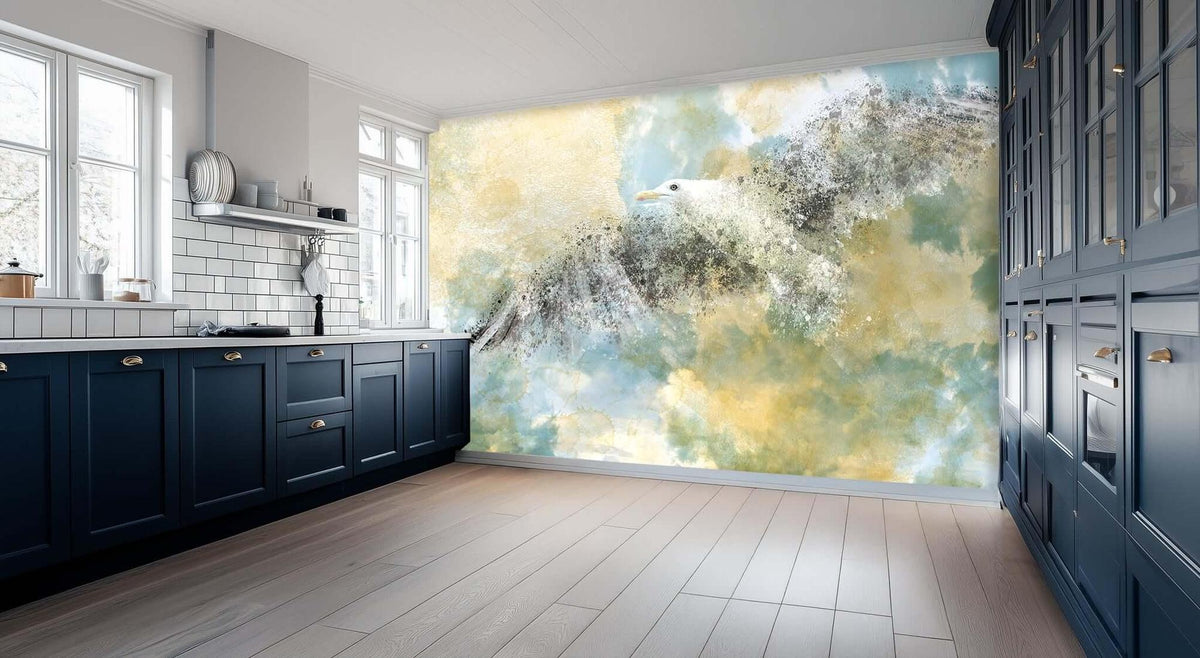 Soaring Seagull Abstract wall art - XWALLX