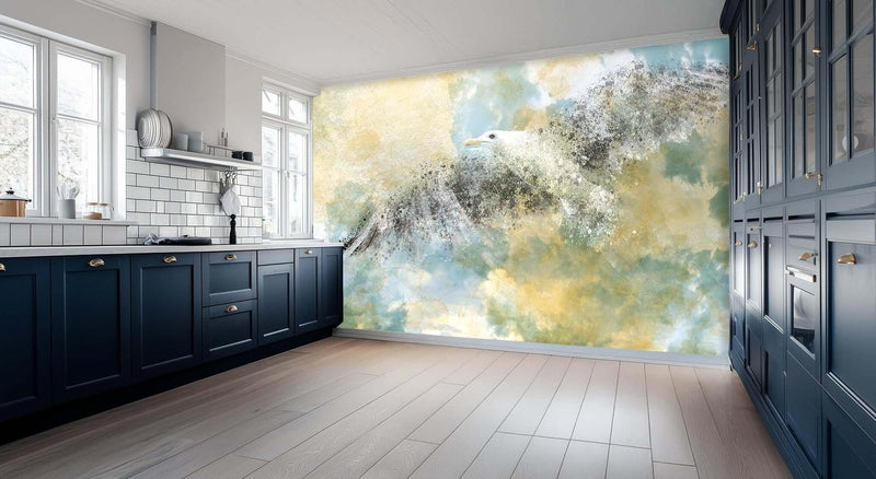 Soaring Seagull Abstract wall art - XWALLX
