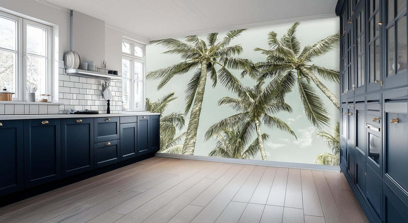 Serene Palm Canopy duvar sanatı - XWALLX