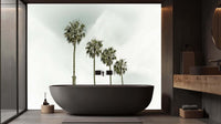 Palm Oasis Bath wallpaper mural for a fresh bathroom wall