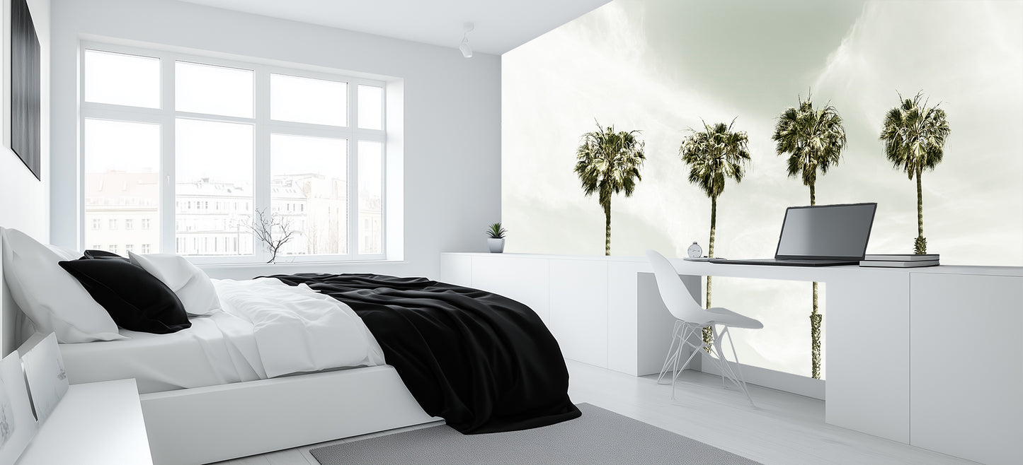 Serene Four Palms wallpaper mural - XWALLX