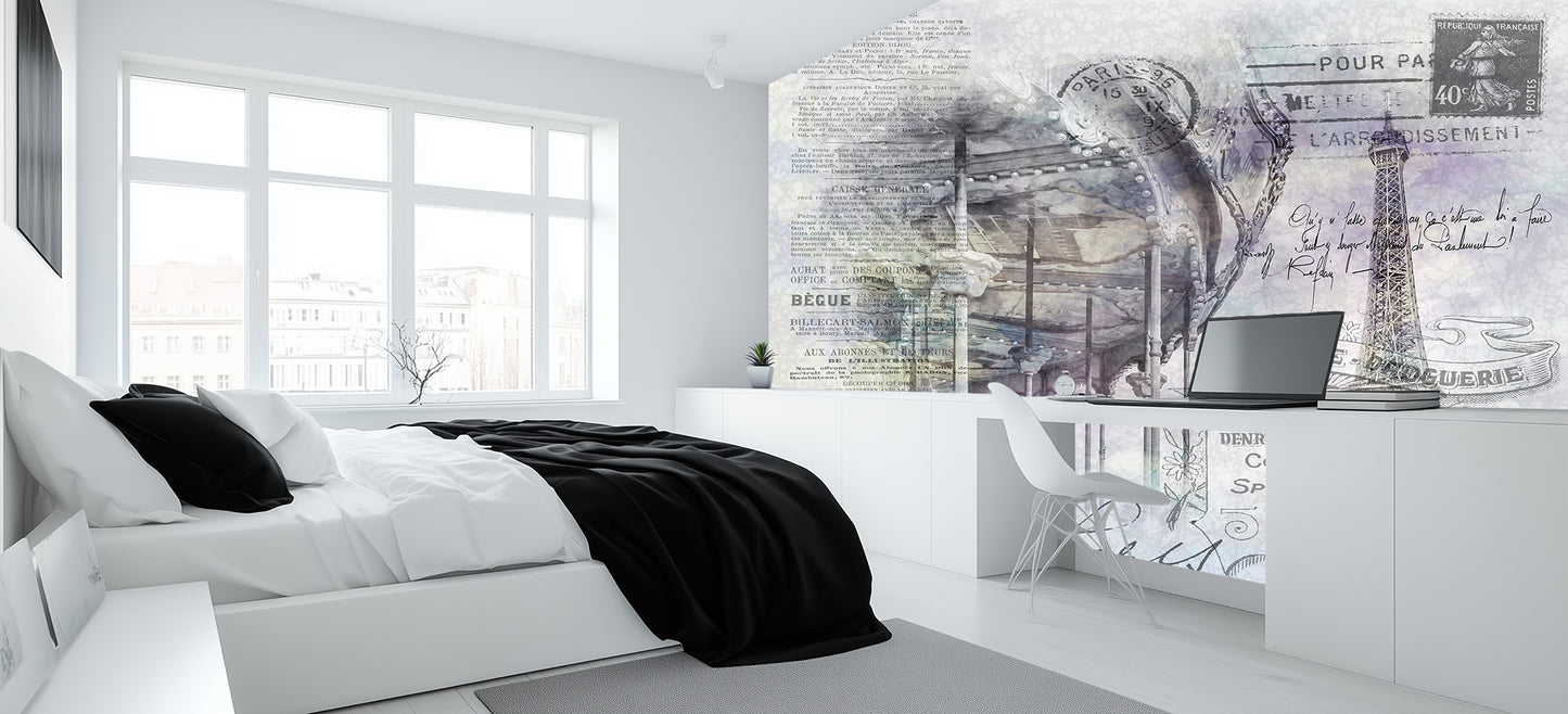 Belle Époque Paris wallpaper mural - XWALLX