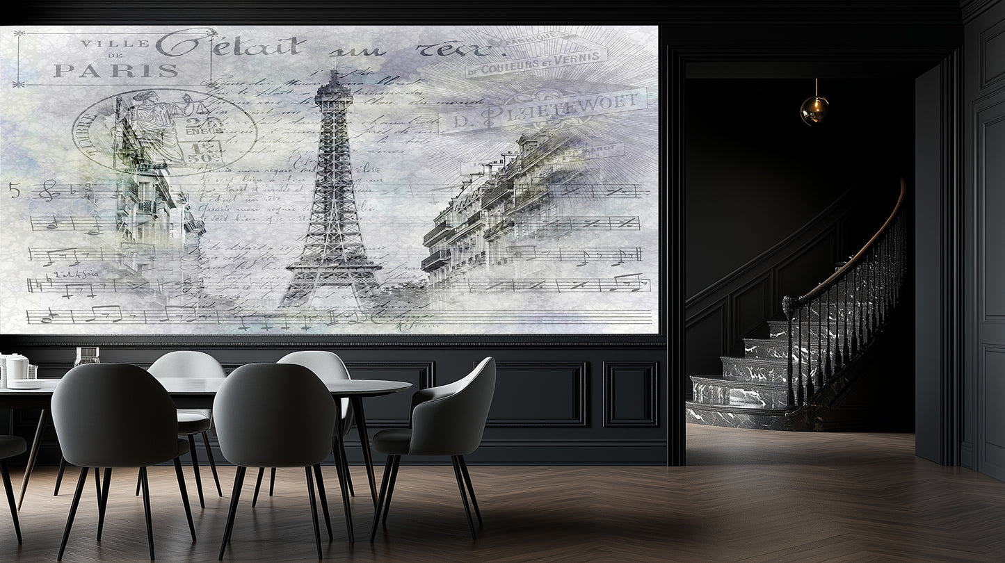 Parisian Eiffel Tower Script wallpaper - XWALLX