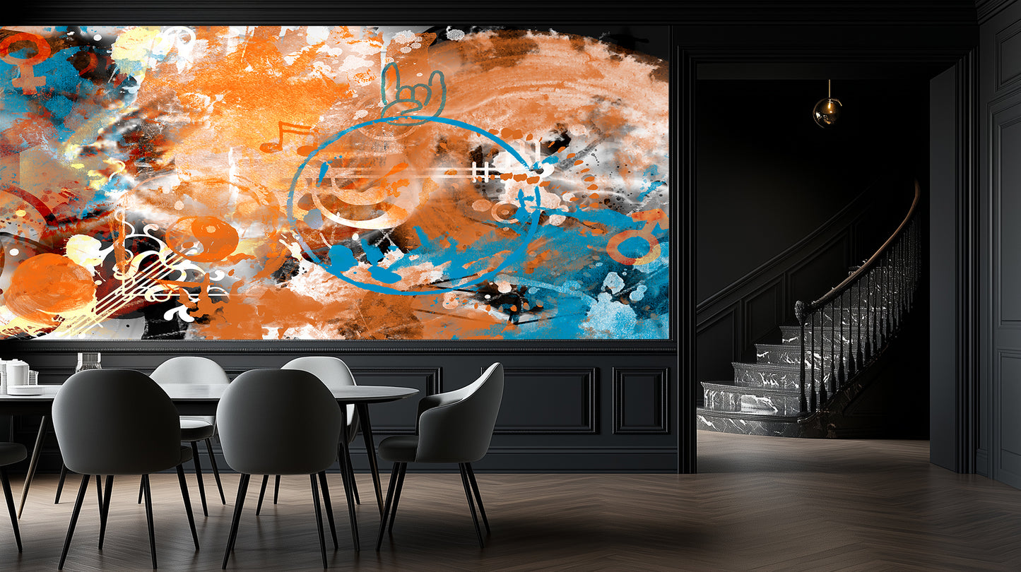 Rebellious Beat Abstract wallpaper - XWALLX