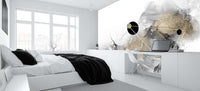 artistic feature gold art abstract Wall Mural for hospitality interiors
