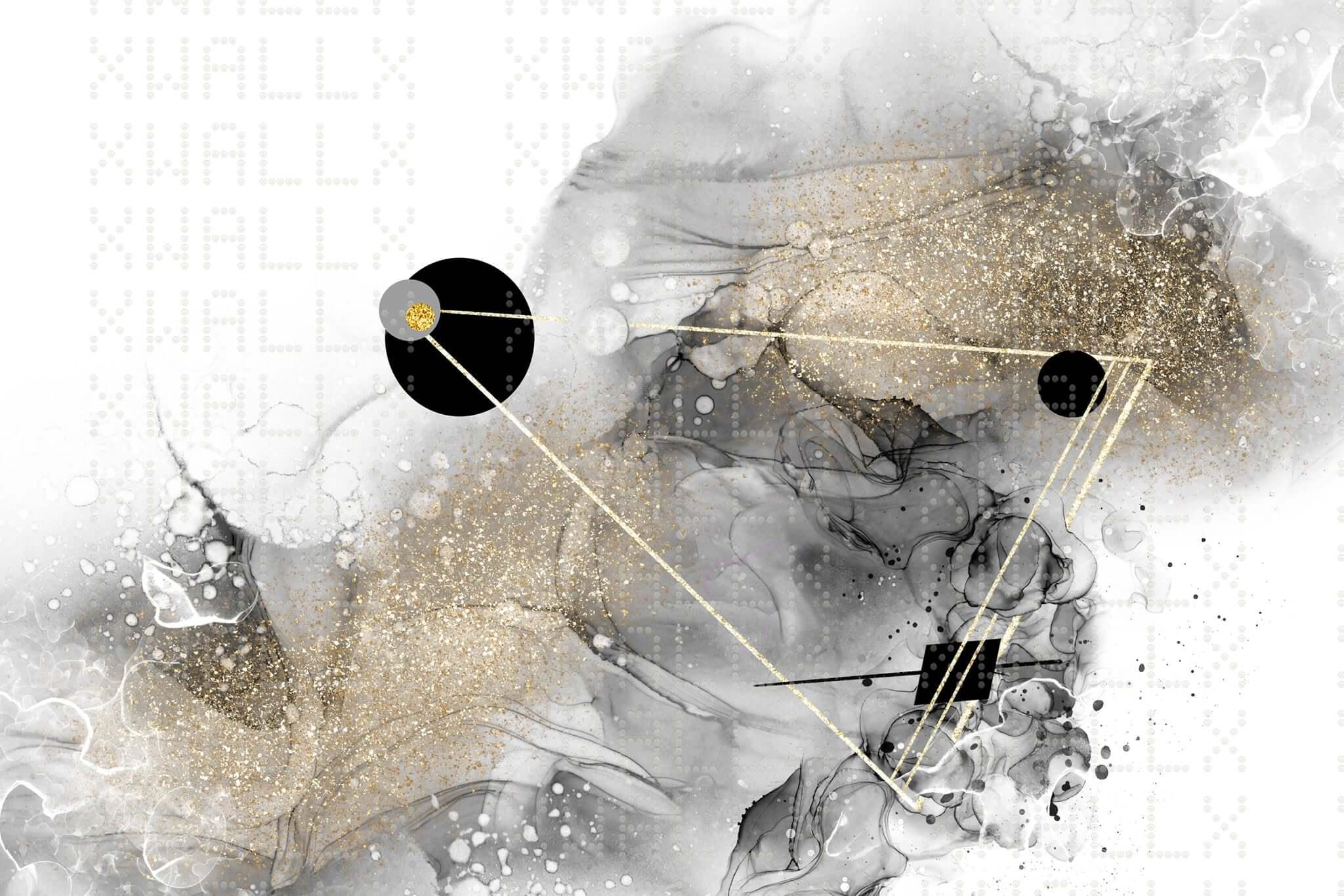 Gilded Ink Abstract Wall Mural