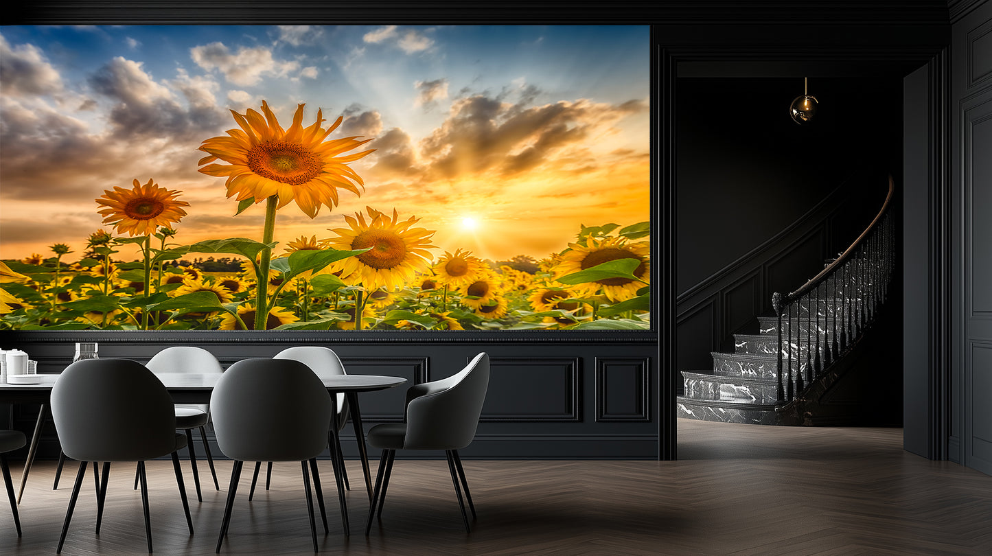 Sunset Sunflower Bath wallpaper - XWALLX