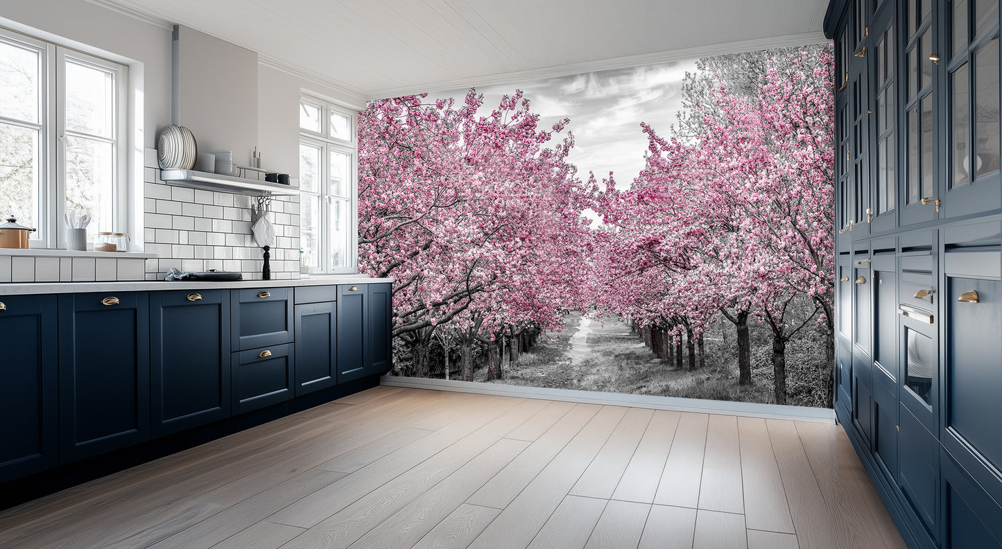 Pink Blossom Avenue wall art - XWALLX