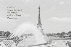 Paris Paradise Quote Wall Mural