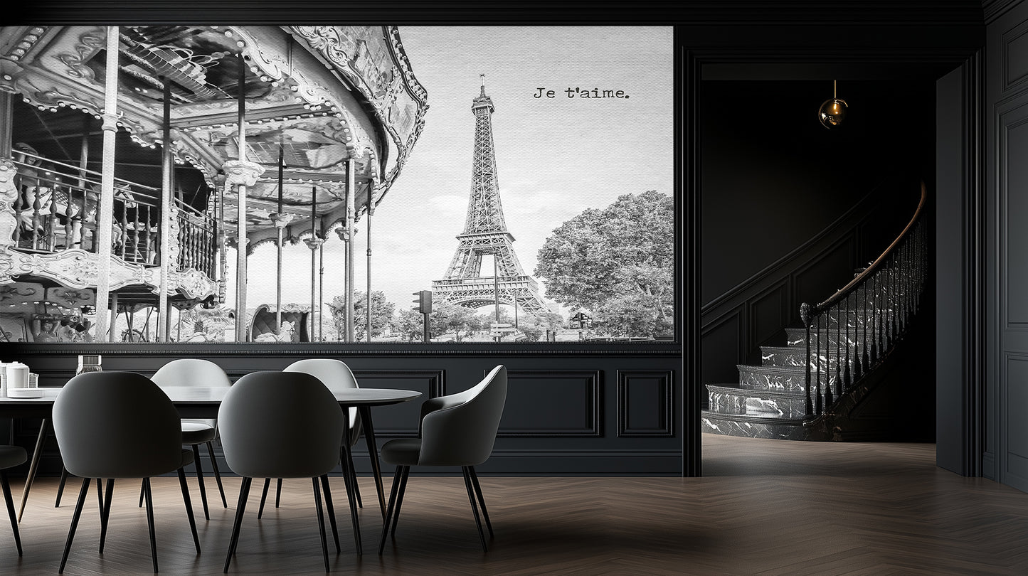 Parisian Carousel Eiffel Tower wallpaper - XWALLX