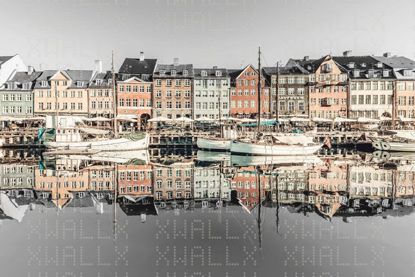 Nyhavn Yansıması Liman Duvar Posteri - Sample