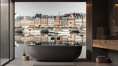 Nyhavn Reflection Harbor wall mural - XWALLX