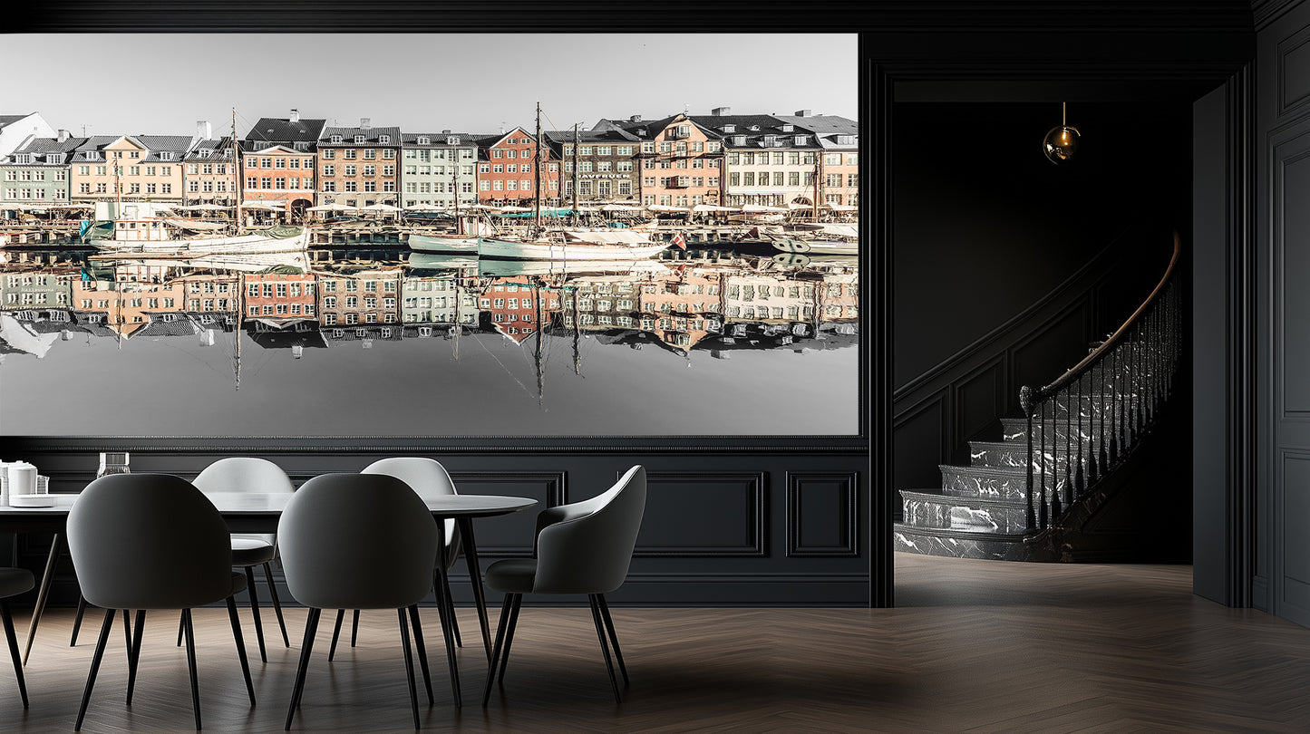 Nyhavn Reflection Harbor wallpaper - XWALLX